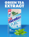 Mentos Pure Fresh Sugar-Free Chewing Gum with Xylitol, Fresh Mint, in a recyclable 90% Paperboard Bottle, 80 Piece