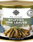 Med Cuisine Dolmades SVL 2KG  Stuffed Grape Leaves with Rice 44Lb  60 units  Premium Large 70 oz Ready to Eat Vegan Rolls Super Tasty