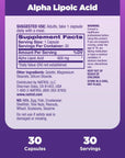 Natrol, Alpha Lipoic Acid Capsules, Antioxidant Protection Supplement, 600 mg, 30 Count