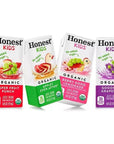 Honest Kids Organic Juice Drink Assorted Variety Pack 6 Fl Oz 20 Count with Drinking Straws