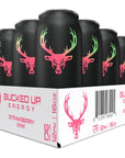 Bucked Up Energy Drink 300mg Strawberry Kiwi 12 CT