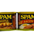 Spam Lovers Breakfast Bundle Includes Maple Flavored Spam and Spam Made with Real Bacon and 1 Reusable Bag for Leftovers or Storage