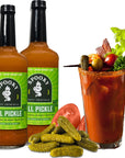 SPOOKY Dill Pickle Bloody Mary Mix  Made With All Premium Natural Ingredients  No Artificial Color or Flavor  No Preservative No MSG Low Carb Low Calorie  Gluten Free  32 Oz Pack of 2