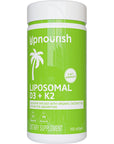 UpNourish Liposomal D3 & K2 MK-7, Advanced Absorption for Optimal Bone and Immune Health, Supplies 5000 IU 125 mcg Vitamin D3 and 100 mcg Vitamin k2 with Organic Coconut Oil, 365 Mini softgels