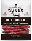 Dukes Beef Original Smoked Shorty Sausages Keto Friendly Snack 4 oz