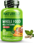 NATURELO Whole Food Multivitamin for Teens - Vitamins and Minerals for Teenage Boys and Girls - Supplement for Active Kids - with Organic Whole Foods - Non-GMO - Vegan & Vegetarian - 60 Capsules