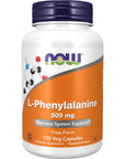 NOW Supplements, L-Phenylalanine 500 mg, Nervous System Support*, Amino Acid, 120 Veg Capsules