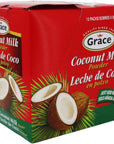 Grace Dry Coconut Milk Powder - 12 pack - No Preservatives No Refrigeration - Just Add Water - Milk Substitute - Coffee Creamer, Smoothies, Baking, Camping, Curries - Bonus Recipe eBook - 1.76 oz