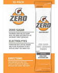 The Gatorade Gatorade G Zero Sugar Free Powder Sticks 010oz Packets Mixes with 20 ounces of Water 10 Pack Orange 20 Fl Oz Pack of 10