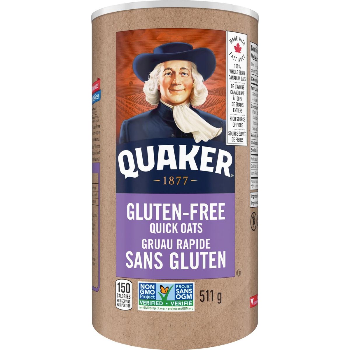 Instant Quaker Oats Quaker GlutenFree Quick Oats 511g  Imported from Canada