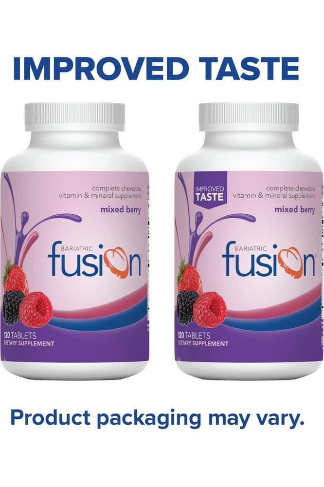 Bariatric Fusion Mixed Berry Complete Chewable Bariatric Multivitamin with Iron for Bariatric Surgery Patients Including Gastric Bypass and Sleeve Gastrectomy - 120 Tablets