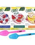 True Lemon Kids Variety 1 of each Blue Raspberry Wild Watermelon Strawberry Banana 10 Count Pack of 3 with By the Cup Mood Spoons