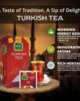 Vital Turkish Tea Black Bulk Box Count of 25 Black Tea Bags  Flavourful Taste of Black Freshly Packed with Heritage Taste of Turkish Tea Bags Traditional Turkish Çay Caffeinated Tea Pack of 2