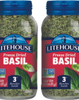 Litehouse Freeze Dried Basil 0.28 Ounce, 2-Pack