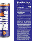 Sunshine Sparkling Energy Drink Clementine Twist Vitamin C Electrolytes 70mg Natural Caffeine 12oz Pack of 12