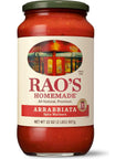 Raos Homemade Arrabbiata Sauce 32 oz Tomato Sauce All Purpose Keto Friendly Pasta Sauce Premium Quality Tomatoes from Italy  Crushed Red Pepper