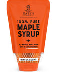 Nates 100 Pure Maple Syrup  12 oz Sustainable Pouch  100 Real Maple Syrup with No Additives  AllNatural Topping for Waffles and Pancakes  NonGMO Maple Syrup