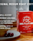 Fire Department Coffee  Veteran Owned  Original Medium Roast Coffee Pods  Balanced  Smooth  Roasted in the USA  Made with Premium Coffee Beans  24 Single Pods