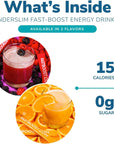 WonderSlim FAST BOOST Energy Drink Mix with B12 Orange Multivitamins Antioxidants No Sugar Gluten Free Keto Friendly  Low Carb 14ct