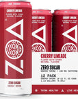 ZOA Zero Sugar Energy Drinks, Cherry Limeade - 12 Fl Oz (12-Pack)