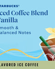 Starbucks KCup Coffee Pods Iced Coffee Blend Vanilla Naturally Flavored Coffee for Keurig Coffee Makers 100 Arabica 6 Boxes 60 Pods Total