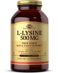 Solgar L-Lysine 500 mg, 250 Vegetable Capsules - Enhanced Absorption & Assimilation - Promotes Integrity of Skin & Lips - Collagen Support - Amino Acids - Non-GMO, Vegan, Gluten Free - 250 Servings