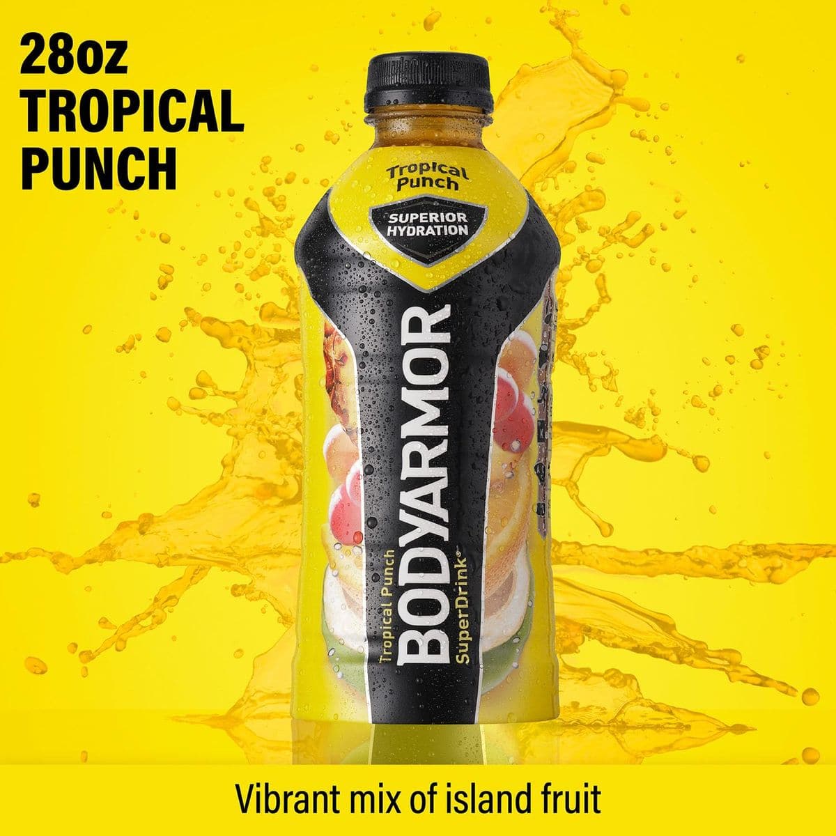 BODYARMOR Sports Drink Sports Beverage Tropical Punch Coconut Water Hydration Natural Flavor With Vitamins PotassiumPacked Electrolytes Perfect For Athletes 28 Fl Oz Pack of 12