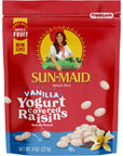 Sun-Maid Vanilla Yogurt Coated Raisins - (12 Pack) 8 oz Resealable Bag - Yogurt Covered Dried Fruit Snack for Lunches and Snacks