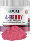 AKI 4Berry Blend Blueberry Raspberry Strawberry Blackberry Powder Superfood 529 Oz150Gr Ideal in Vitamin C  Ingredients  SugarFree Food coloring for Smoothies Ice Cream Popsicles  Yogurt