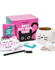 Thoughtfully Gourmet Cat Mom Gift Set Includes CatShaped Ceramic Mug 4 Chamomile Tea Bags CatShaped Notebook  Pen and PawShaped Sticky Notes