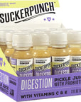 SUCKERPUNCH Hydration Digestion Support Pickle Juice Shot Gut Health Ginger Juice Gluten Free Immune Support Probiotic Low Calorie Keto Friendly Non GMO Shelf Stable Vegetarian 2OZ 12 CT