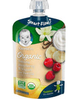 Gerber Organic Baby Food Pouches, Toddler, Banana Raspberry Yogurt Vanilla, 3.5 Ounce (Pack of 12)