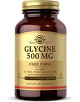 Solgar Glycine 500 mg - 100 Vegetable Capsules - Non-GMO, Vegan, Gluten Free, Dairy Free, Kosher - 100 Servings