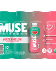 My Muse Organic Enhanced Flavored Water Watermelon 169oz Bottle 12 Pack Zero Sugar Added With Zinc Vitamin A  E Elderberry Immunity Support Low Calories Healthy Keto Friendly