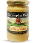 Christopher Ranch Crushed Garlic in Olive Oil Award Winning Heirloom Fresh Garlic from California Family Farm Bold Nutty Flavor Creamy Finish Jar for Steak Seasoning  Foodie Gifts  9 Oz Pack of 1