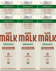 Malk Organic Original Oat Milk 32 fl oz  6 pack  Shelf Stable Non GMO Gluten Free Dairy Free Plant Based Vegan