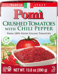 Pomì Crushed Tomatoes with Chili Pepper  Italian Crushed Tomatoes 138oz Pack of 12