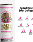 SaltyWater Electrolyte Drink Fruit Punch  Zero Sugar Premium Sports Drink Minerals Taurine BVitamins Zinc NonCarbonated Zero Caffeine Hydration Drink  12 Pack 12 oz