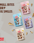 Trio Move Mini Cornet Bites  Delicious BiteSized Crunchy Wafer Cone Filled with Premium Chocolate Kosher Milk Chocolate Pack of 2