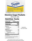 Domino Pure Cane NON-GMO Granulated Sugar, 0.10 Ounce (2.83 Gram) Packets, Pack of 500 in Dispenser Box