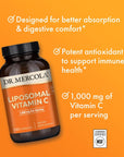 Dr. Mercola Liposomal Vitamin C, 1,000 mg per Serving, 90 Servings (180 Capsules), Dietary Supplement, Supports Immune Health, Non GMO, NSF Certified