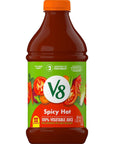 V8 Spicy Hot 100 Vegetable Juice 46 fl oz Bottle 6 Pack