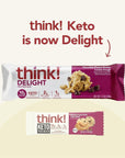 think! Delight, Keto Protein Bars, Healthy Low Carb, Gluten Free Snack - 10 Count