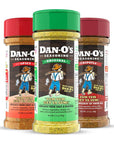 Dan-O's Seasoning Small 3 Bottle Combo | Original, Chipotle, & Spicy | 3 Pack (3.5 oz)