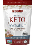 Keto Oatmeal Instant Hot Cereal Unsweetened Certified Paleo Keto Certified Gluten  Grain Free 141 oz 1 Pack