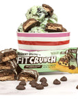 FITCRUNCH Snack Size Protein Bars Designed by Robert Irvine 6Layer Baked Bar 3g of Sugar Gluten Free  Soft Cake Core 6 Bars Mint Chocolate Chip