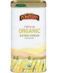 Pompeian USDA Organic Extra Virgin Olive Oil, Cold Extracted, Mild & Smooth Flavor, Perfect for Sautéing, Salads & Drizzling, 33.8 FL. OZ. Tin