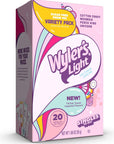 Wylers Light Singles to Go Powder Packets Water Drink Mix Variety Pack Watertok Fun Flavors Cotton Candy Mermaid Peach Ring Unicorn Sugar  Caffeine Free OnTheGo 20 Count Pack  1