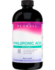 NeoCell Hyaluronic Acid Berry Liquid with Vitamin C; For Cellular Hydration for Skin, and Lubrication for Skin and Joints; Gluten Free; Dietary Supplement; 16 Fl. Oz., 32 Servings.* Pack May Vary