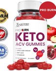 Justified Laboratories Pro Burn Keto ACV Gummies 1000MG with Pomegranate Juice Beet Root B12 60 Gummys